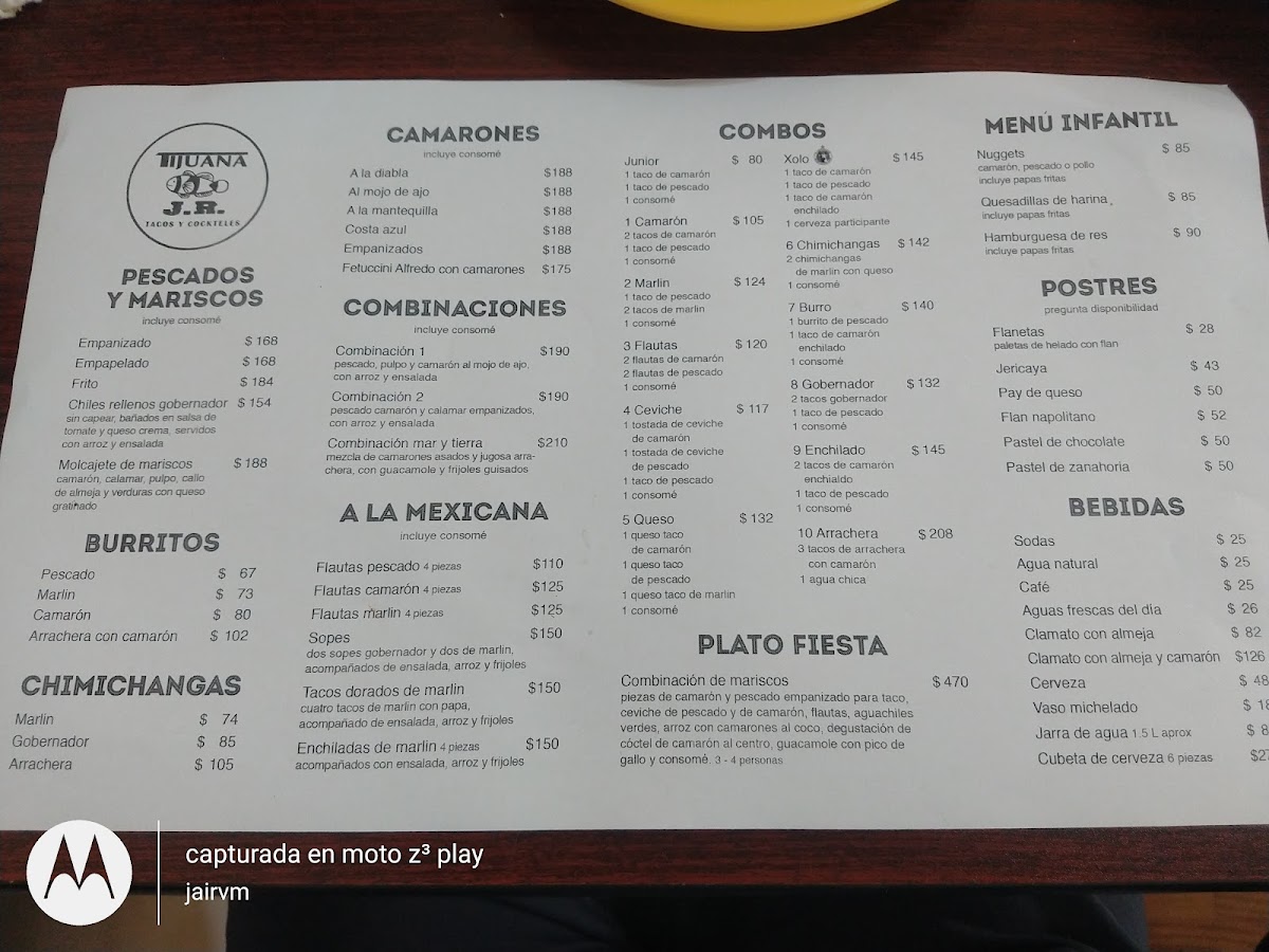 Tijuana Jr Menu - Image 3